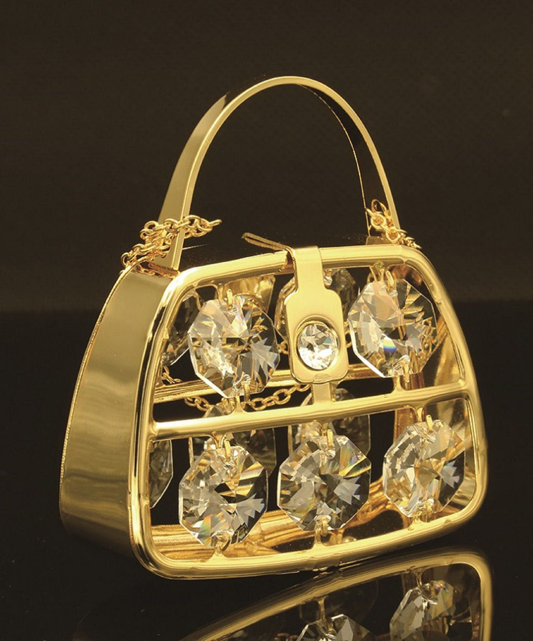 24K vergoldete Geldbörse mit Swarovski-Kristallelement