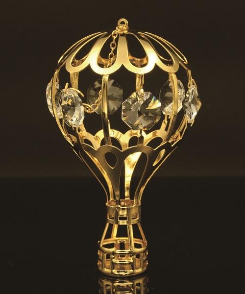 24K vergoldeter Heißluftballon mit Swarovski