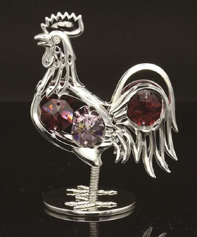 Rooster handcrafted with Swarovski crystal element