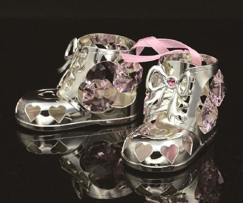 24K vergoldetes/versilbertes Baby-Schuhpaar für Jungen/Mädchen