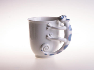 Retro Style Porcelain Cup 'CHAMELEON' l 12oz l