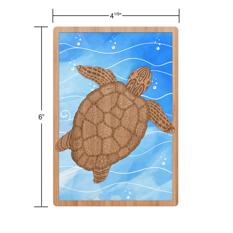 Red Eared Turtle Animal Card