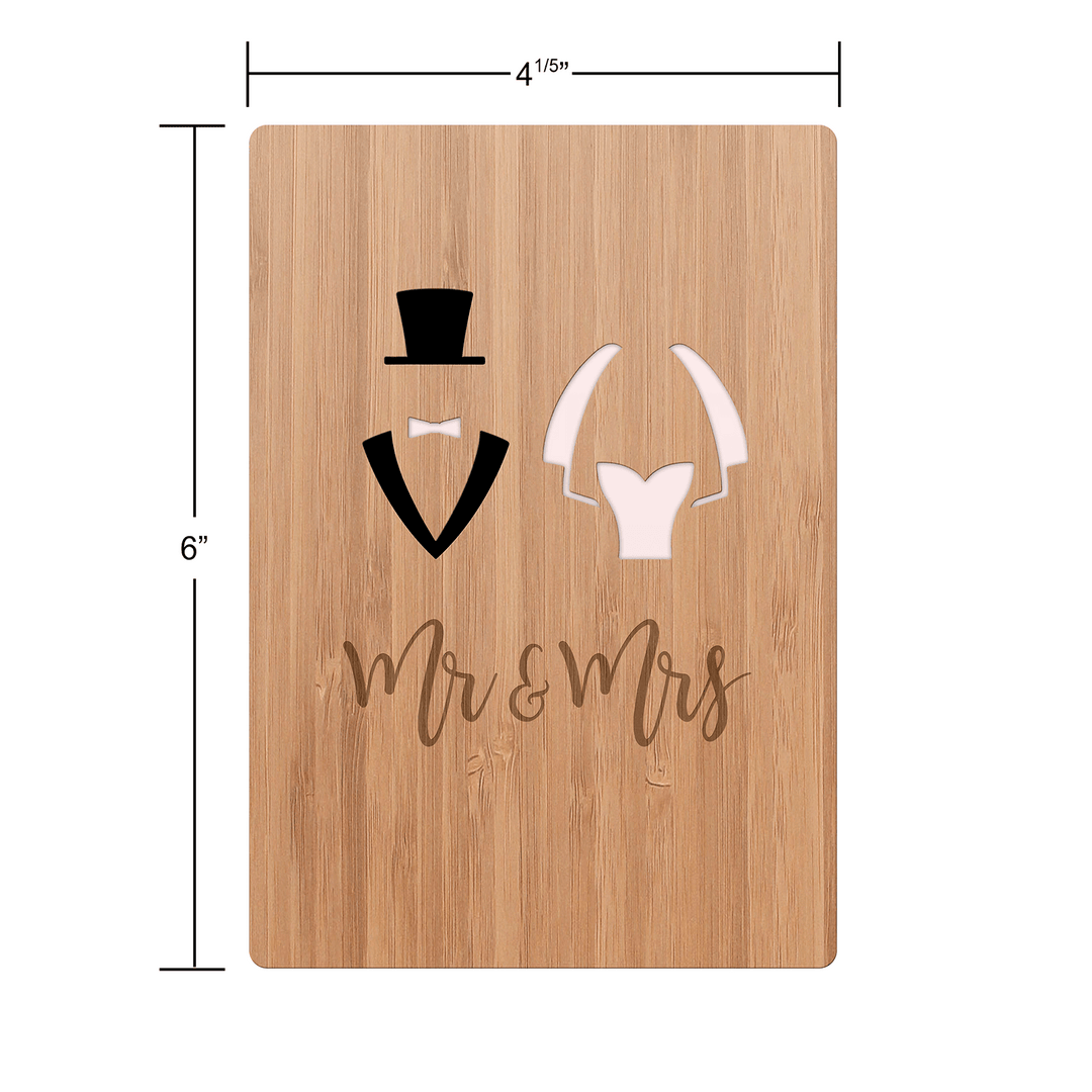 Hochzeitspaar-Silhouette-Hochzeitskarte