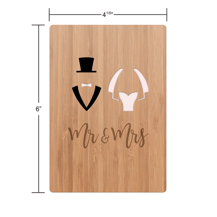 Hochzeitspaar-Silhouette-Hochzeitskarte