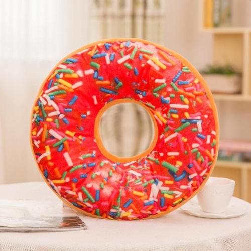 Weiches Plüschkissen, gefülltes Sitzkissen, süßer Donut 