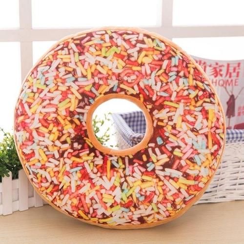 Weiches Plüschkissen, gefülltes Sitzkissen, süßer Donut 