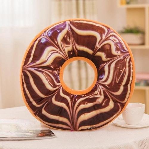 Weiches Plüschkissen, gefülltes Sitzkissen, süßer Donut 
