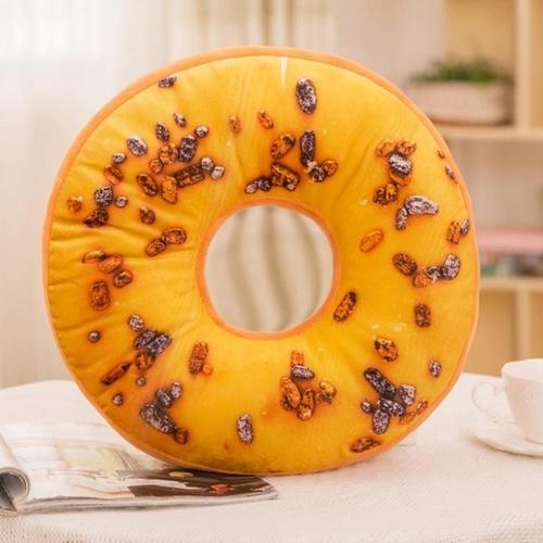 Weiches Plüschkissen, gefülltes Sitzkissen, süßer Donut 