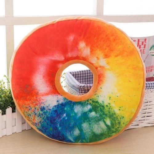 Weiches Plüschkissen, gefülltes Sitzkissen, süßer Donut 