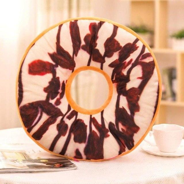 Weiches Plüschkissen, gefülltes Sitzkissen, süßer Donut 