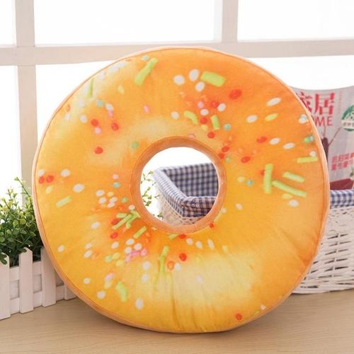 Weiches Plüschkissen, gefülltes Sitzkissen, süßer Donut 