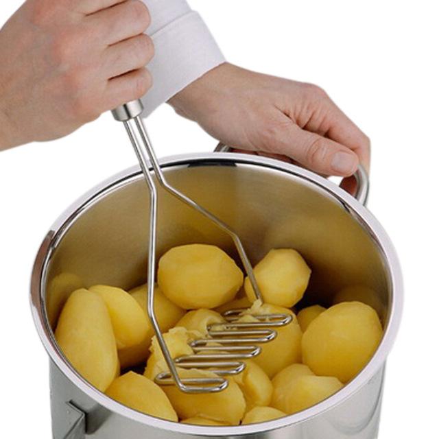 Wellenförmiges Kartoffelstampfer-Werkzeug aus Edelstahl 