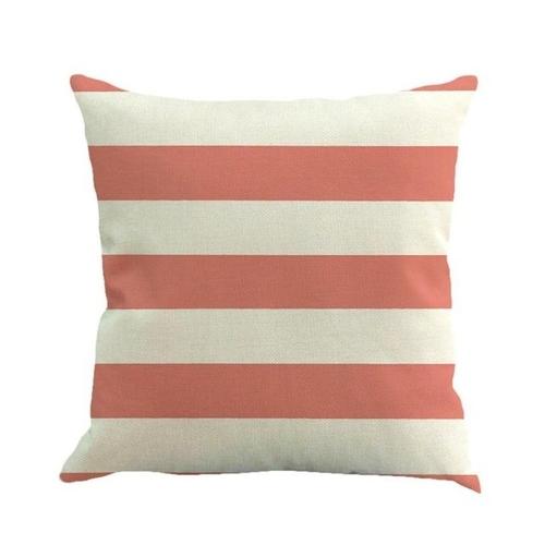 Stripe Painting Linen Cushion Cover Throw Pillow