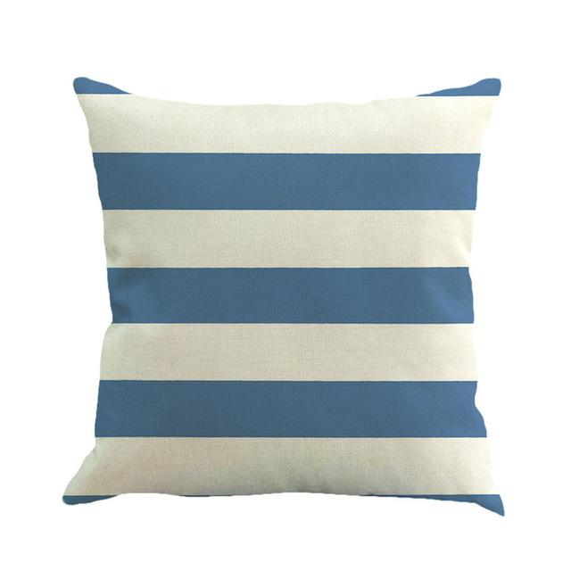 Stripe Painting Linen Cushion Cover Throw Pillow
