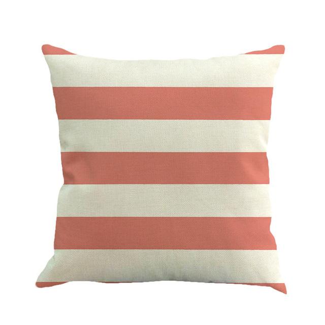 Stripe Painting Linen Cushion Cover Throw Pillow