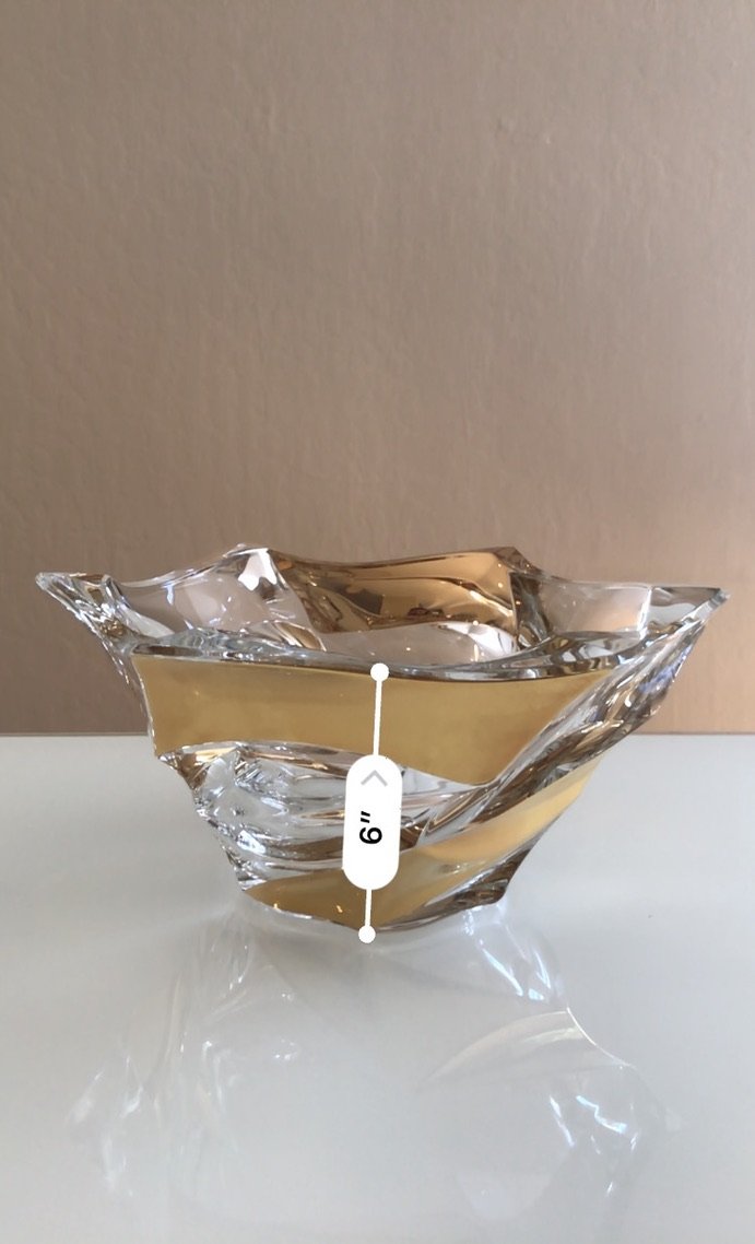 GOLD Kristallglasschale