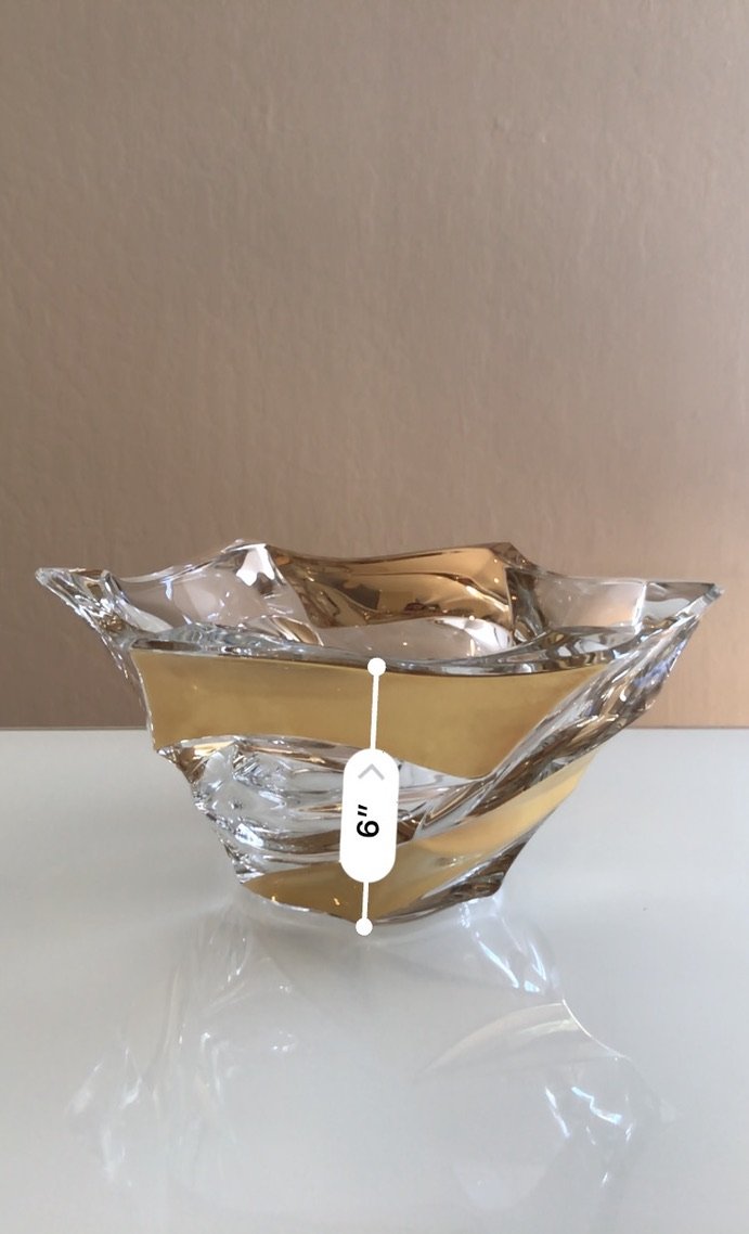 GOLD Crystal Glass Bowl