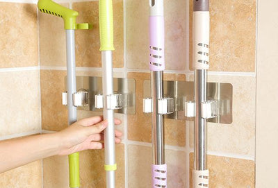 Wall Mounted Mop Organizer Holder Brush Broom