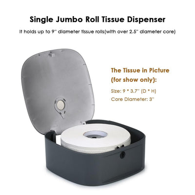 Wall Mounted Single Jumbo Roll Tissue Dispenser