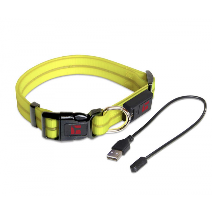 Ultrahund Gelbes verstellbares LED-Halsband