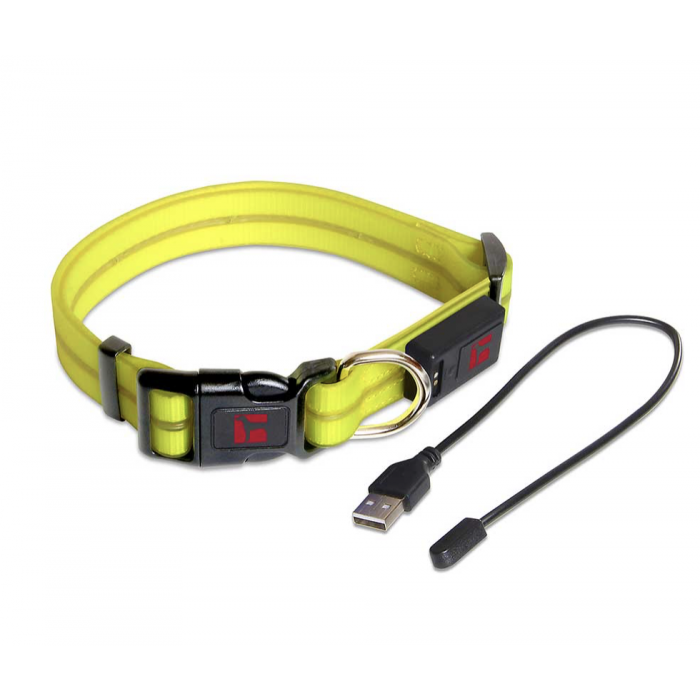 Ultrahund Yellow Adjustable LED Collar