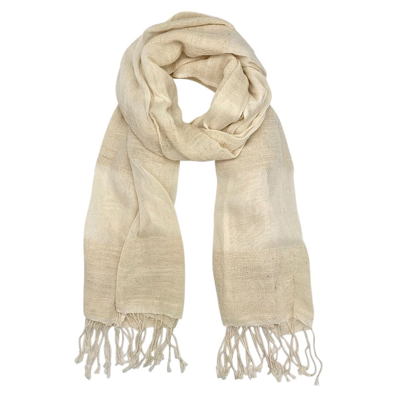 Cream Organic Cotton Gauze Scarf