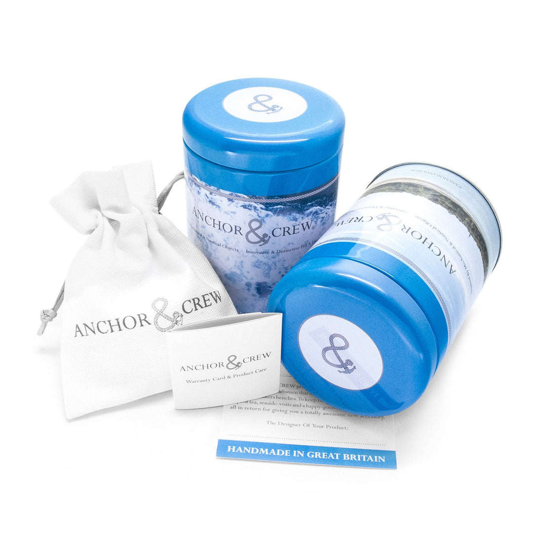 Blue Noir Tay Halbarmreif aus Silber und Seil
