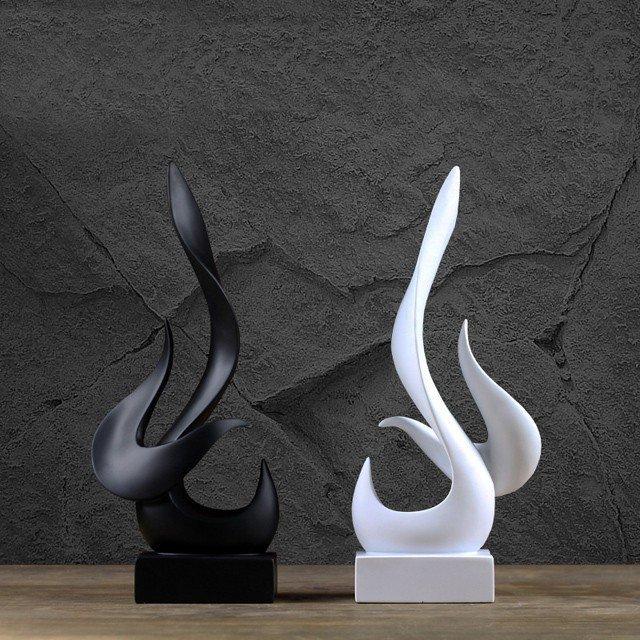 Modern Resin Flame Sculpture Fashion Living Room