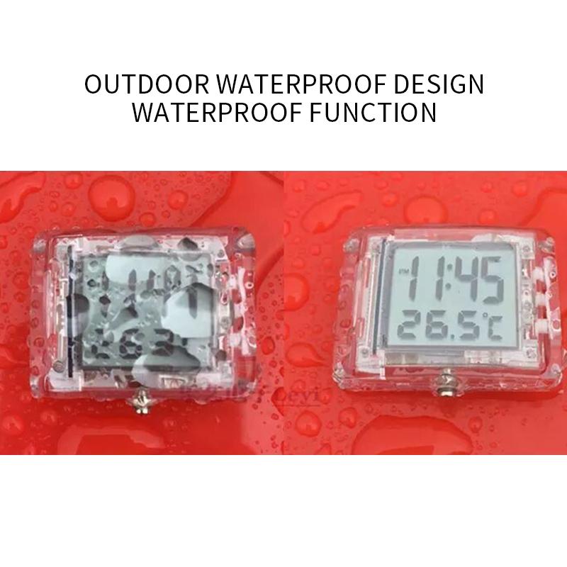 Leuchtendes wasserdichtes Motorraduhr-Thermometer 