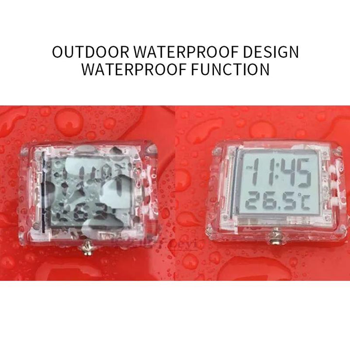 Leuchtendes wasserdichtes Motorraduhr-Thermometer 