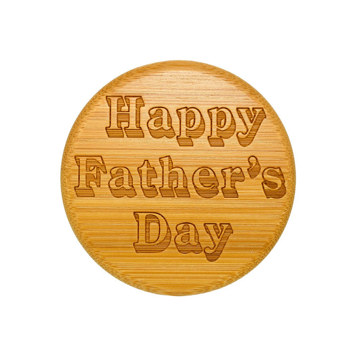 YaYgiftjar – Glas + Bambusdeckel „Happy Fathers Day“.