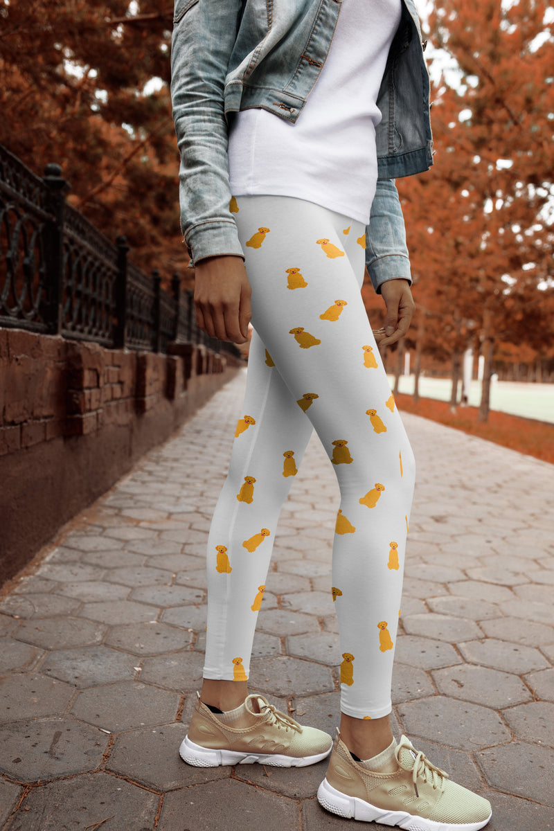 Golden Retriever Dog High Waist Leggings