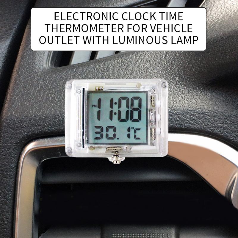 Leuchtendes wasserdichtes Motorraduhr-Thermometer 