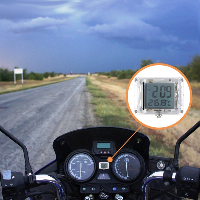 Luminous Motorcycle Waterproof Clock Thermometer