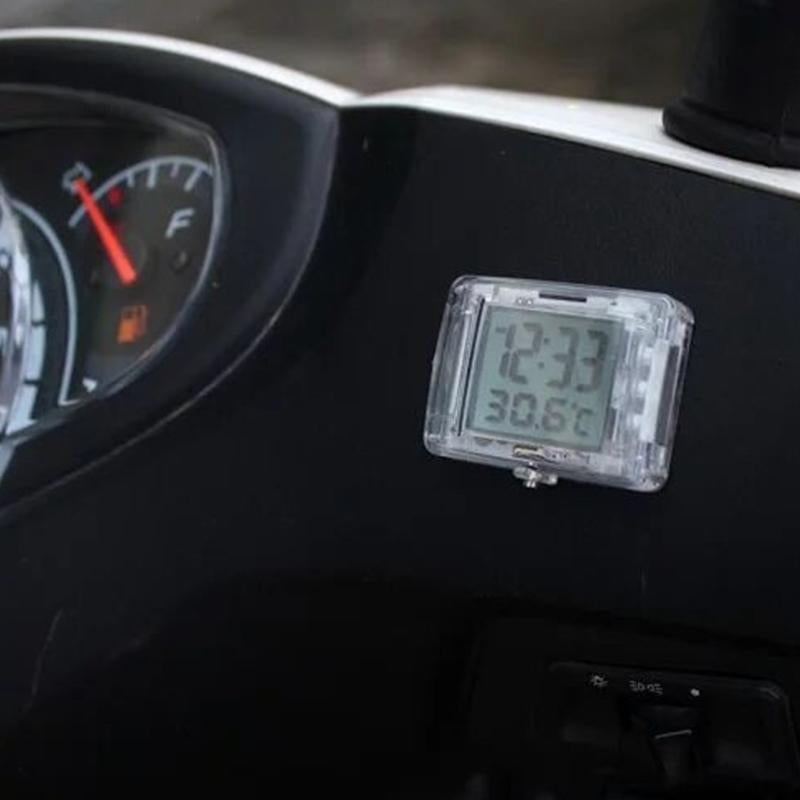 Leuchtendes wasserdichtes Motorraduhr-Thermometer 