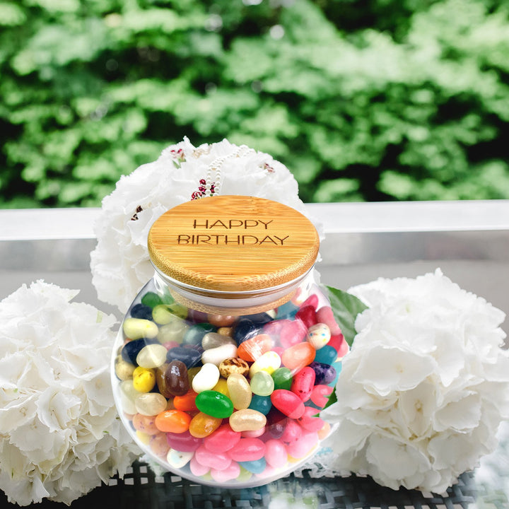 YaYgiftjar – Glas + „Love You Mom“-Bambusdeckel