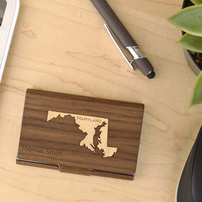 Wooden Business Card Holder