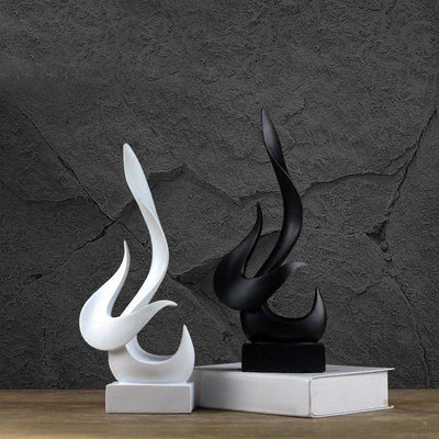 Modern Resin Flame Sculpture Fashion Living Room