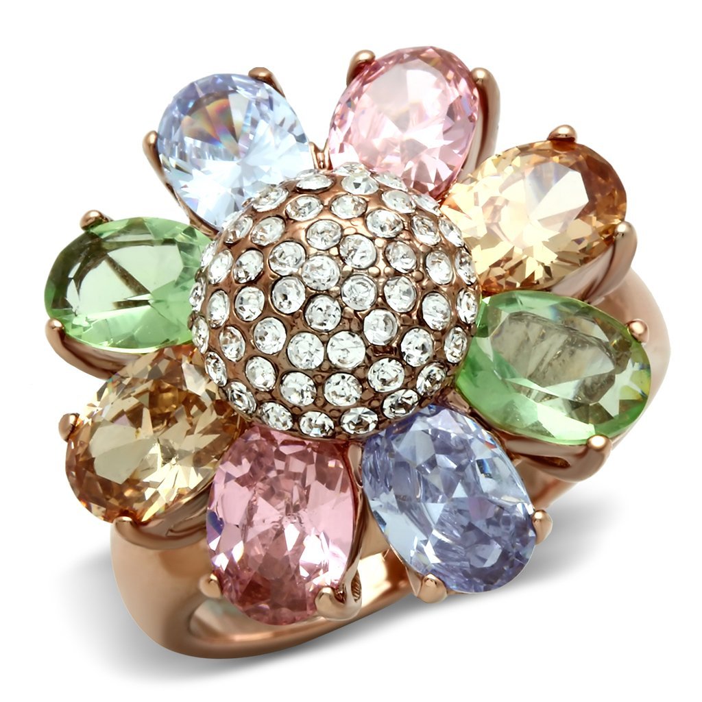 GL224 IP Roségold (Ionenbeschichtung) Messingring mit