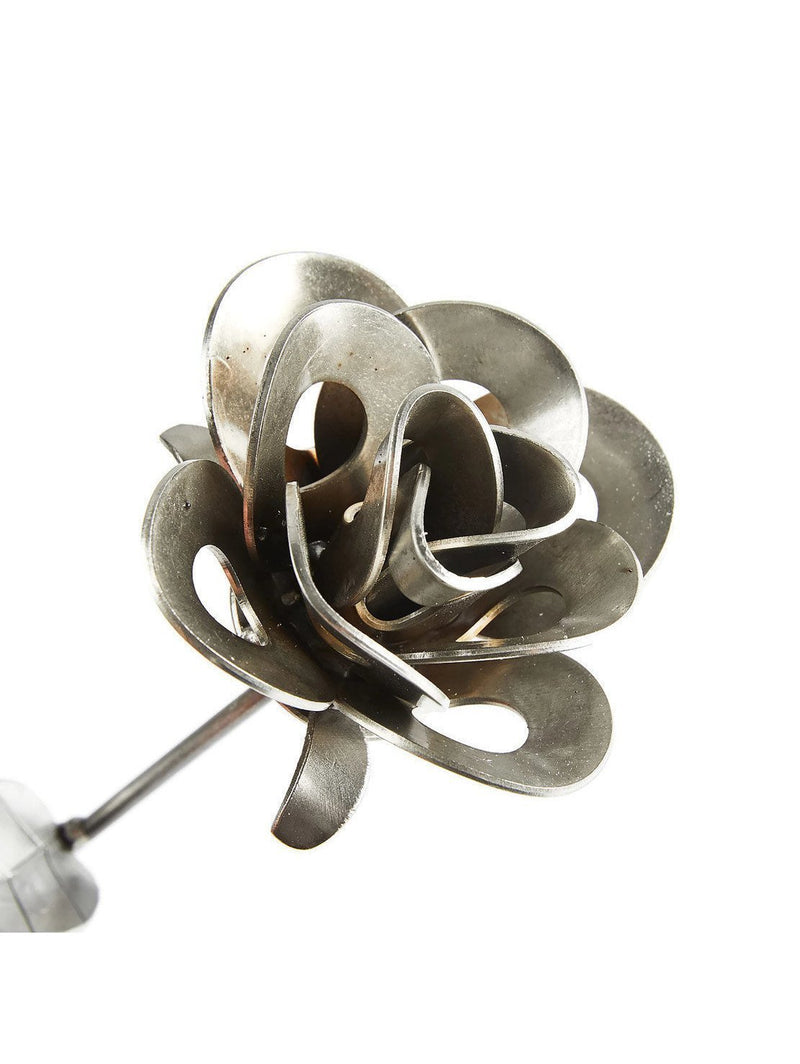 Three Metal Roses, Welded Steel Roses, Metal Immortal Roses, Steampunk