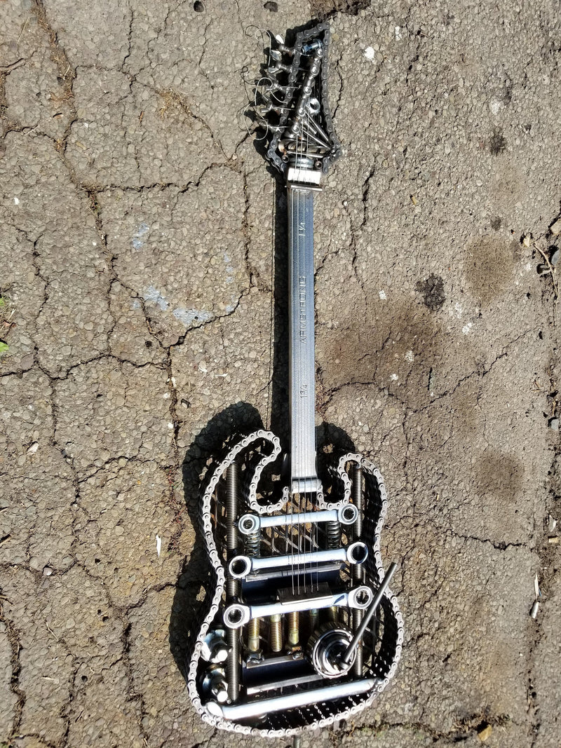 Scrap Metal Electric Style Guitar Wall Decoration Heavy Metal