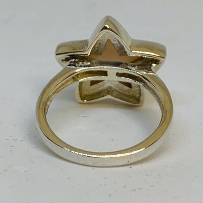 Silver Mother Of Pearl Ring (Star)