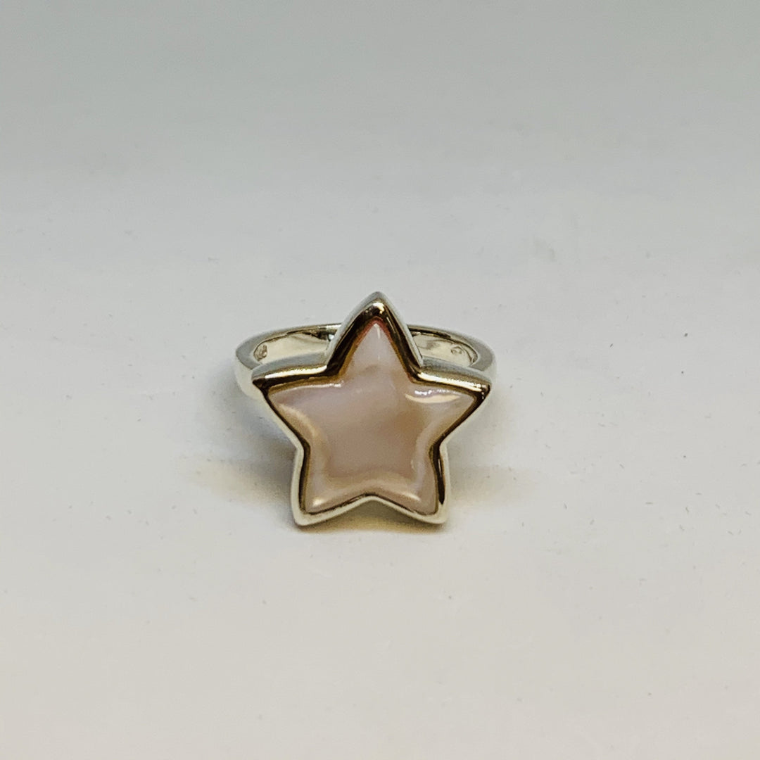 Silberner Perlmuttring (Stern)