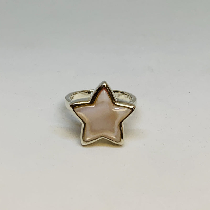 Silver Mother Of Pearl Ring (Star)