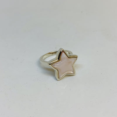 Silver Mother Of Pearl Ring (Star)