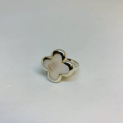 Silver Mother Of Pearl Ring (Flower)