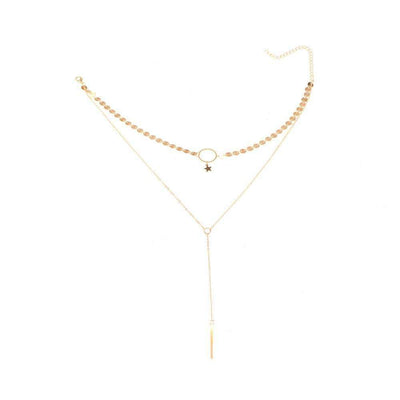 Star Choker Lariat Necklace