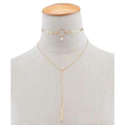 Star Choker Lariat Necklace