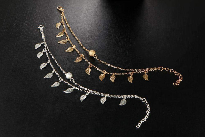 Double Layer Feather Anklet