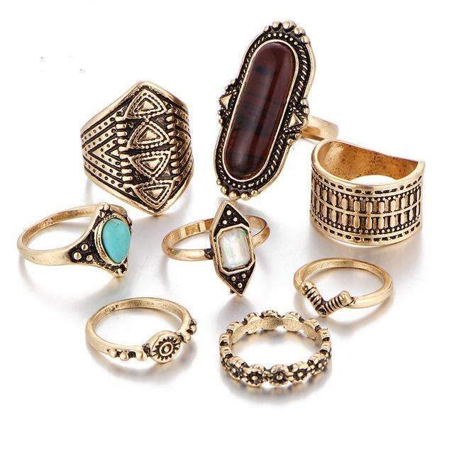 Boho-Ring-Set